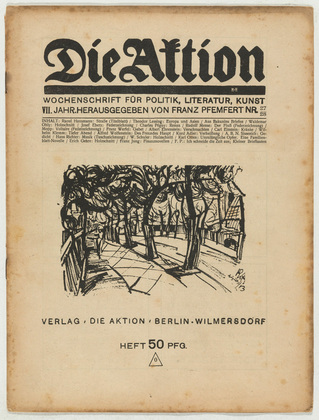 Waldemar Ohly, Wilhelm Schuler, Erich Gehre. Die Aktion, vol. 7, no. 27/28. July 14, 1917