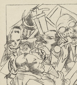 Max Beckmann. Drinking Song (Trinklied) (plate 1) from Stadtnacht (City Night). 1921