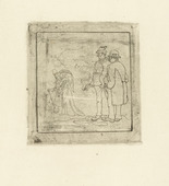 George Grosz. Two Men Watching a Couple (Zwei Männer in Betrachtung eines Paares). 1911