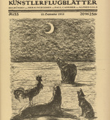 August Gaul. Concert at the Dardanelles (Konzert an den Dardanellen) (in-text plate, p. 211) from the periodical Kriegszeit. Künstlerflugblätter, vol. 1, no. 53 (15 Sept 1915). 1915