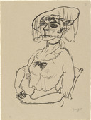 George Grosz. Lady with a Veil (Schleierdame). 1915