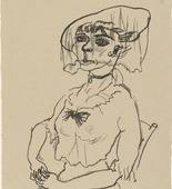 George Grosz. Lady with a Veil (Schleierdame). 1915