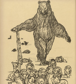 August Gaul. Farewell, Dear Uncle! (Adjö, Onkelchen) (plate, p. 214) from the periodical Kriegszeit. Künstlerflugblätter, vol. 1, no. 53 (15 Sept 1915). 1915