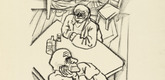 George Grosz. Two Men (Zwei Männer). (1915-1916), dated 1916