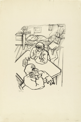 George Grosz. Two Men (Zwei Männer). (1915-1916), dated 1916