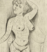 Otto Dix. Maud Arizona (Suleika, The Tattooed Wonder) [Maud Arizona (Suleika, das tätowierte Wunder)] from the portfolio Circus (Zirkus). 1922