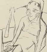 Max Beckmann. The Sick One (Die Kranke)(plate 6) fromStadtnacht (City Night). 1921