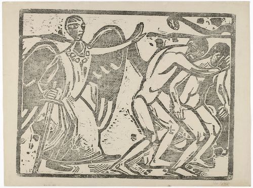 Christian Rohlfs. Expulsion from Paradise (large version) [Austreibung aus dem Paradies (groß)]. (c. 1917)
