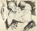 Ernst Ludwig Kirchner. Sailor Saying Goodbye (Matrose sich verabschiedend). (1914)