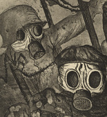 Otto Dix. Shock Troops Advance under Gas (Sturmtruppe geht unter Gas vor) from The War (Der Krieg). (1924)