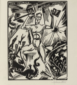 Hermann Keil. The Fervent and Sage Man (Der feurige und weise Mensch) (plate, folio 6) from Rede an einen Dichter. 1922