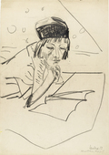 Erich Heckel. Head of a Girl (Mädchenkopf). 1912