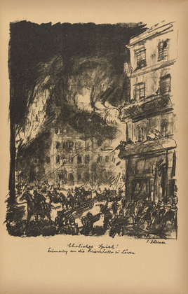 Erich Büttner. Honest Play (Ehrliches Spiel) (plate, p. 19) from the periodical Kriegszeit. Künstlerflugblätter, vol. 1, no. 5 (30 Sept 1914). 1914