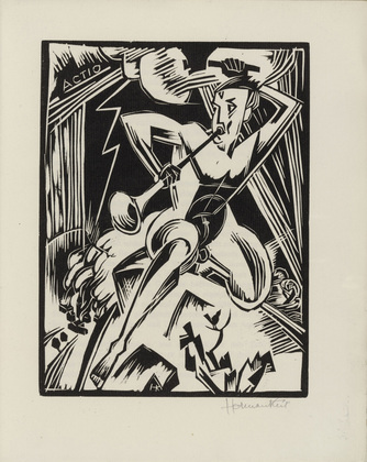 Hermann Keil. Actio (plate, folio 9) from Rede an einen Dichter. 1922