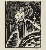 Hermann Keil. Contemplatio (plate, folio 11) from Rede an einen Dichter. 1922
