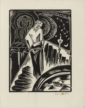 Hermann Keil. Contemplatio (plate, folio 11) from Rede an einen Dichter. 1922