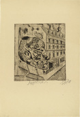 Otto Dix. Syphilitic (Syphilitiker) for the portfolio 5 Etchings (5 Radierungen). 1920