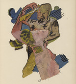 Oskar Kokoschka. Plate (folio 10) from Mörder, Hoffnung der Frauen (Murderer, Hope of Women). (1916)