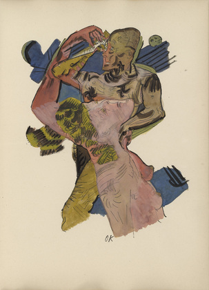 Oskar Kokoschka. Plate (folio 10) from Mörder, Hoffnung der Frauen (Murderer, Hope of Women). (1916)