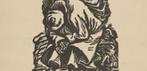 Ernst Barlach. The Burden (Die Last) (headpiece, page 7) from Der Findling (The Foundling). 1922 (executed 1921)