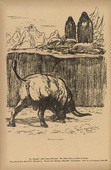August Gaul. Cadorna Reports ... (Cadorna berichtet...) (plate, p. 222) from the periodical Kriegszeit. Künstlerflugblätter, vol. 1, no. 55 (15 Oct 1915). 1915