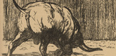 August Gaul. Cadorna Reports ... (Cadorna berichtet...) (plate, p. 222) from the periodical Kriegszeit. Künstlerflugblätter, vol. 1, no. 55 (15 Oct 1915). 1915
