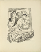 Max Beckmann. Night (Die Nacht) from the portfolioTrip to Berlin 1922 (Berliner Reise 1922). 1922