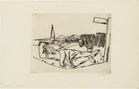 Max Beckmann. Sleeping Girl in Grain Field (Schlafendes Mädchen im Kornfeld). (1922)