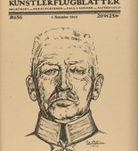 Peter Behrens. Army Commander in the East (General v. Scheffer-Boyadel) [Heerführer im Osten (General v. Scheffer-Boyadel)]  (in-text plate, p. 223) from the periodical Kriegszeit. Künstlerflugblätter, vol. 1, no. 56 (1 Nov 1915). 1915