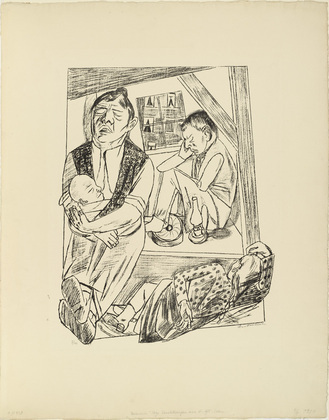 Max Beckmann. Night (Die Nacht) from the portfolioTrip to Berlin 1922 (Berliner Reise 1922). 1922