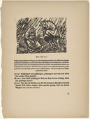 Ernst Barlach. Couple Quarreling in the Rain (Haderndes Paar im Regen) (headpiece, page 11) from Der Findling (The Foundling). 1922 (executed 1921)
