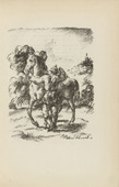 Werner Paul Schmidt. Untitled (Cavalryman Standing) (plate, [p. 33]) from the periodical  Zeit-Echo. Ein Kriegs-Tagebuch der Künstler, vol. 1, no. 3 (Oct 1914). 1914