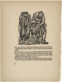 Ernst Barlach. Stonebreaker and the Red Kaiser (Steinklopfer und roter Kaiser) (in-text plate, page 14) from Der Findling (The Foundling). 1922 (executed 1921)