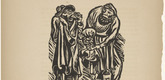Ernst Barlach. Stonebreaker and the Red Kaiser (Steinklopfer und roter Kaiser) (in-text plate, page 14) from Der Findling (The Foundling). 1922 (executed 1921)