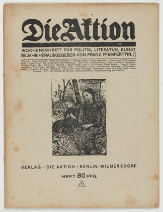 Otto Freundlich, Ottheinrich Strohmeyer, Emil Maetzel, Ines Wetzel. Die Aktion, vol. 8, no. 13/14. April 6, 1918