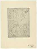 Wilhelm Lehmbruck. Study Sheet: Latin Quarter (Studienblatt: Quartier Latin). (1911, printed 1920)