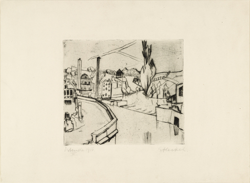 Erich Heckel. French River Landscape (Französische Flusslandschaft). 1916