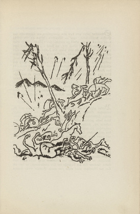 Richard Seewald. Untitled (Battle) (plate, [p. 37]) from the periodical  Zeit-Echo. Ein Kriegs-Tagebuch der Künstler, vol. 1, no. 3 (Oct 1914). 1914