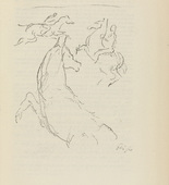 Friedrich Feigl. Untitled (Cavalryman) (plate, [p. 43]) from the periodical  Zeit-Echo. Ein Kriegs-Tagebuch der Künstler, vol. 1, no. 4 (Nov 1914). 1914