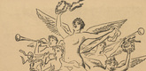 Wilhelm Trübner. Heroes, Accept the Wreath! (Nehmt, Helden, hin den Kranz) (in-text plate, p. 20) from the periodical Kriegszeit. Künstlerflugblätter, vol. 1, no. 5 (30 Sept 1914). 1914