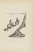 René Beeh. Untitled (Two Cavalrymen Riding) (plate, [p. 47]) from the periodical  Zeit-Echo. Ein Kriegs-Tagebuch der Künstler, vol. 1, no. 4 (Nov 1914). 1914
