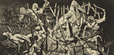 Otto Dix. Dance of Death 1917 (Dead Man Heights) [Totentanz anno 17 (Höhe Toter Mann)] from The War (Der Krieg). (1924)
