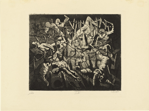 Otto Dix. Dance of Death 1917 (Dead Man Heights) [Totentanz anno 17 (Höhe Toter Mann)] from The War (Der Krieg). (1924)