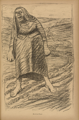 Ernst Barlach. Serbian Elegy (Serbische Elegie) (plate, p. 229) from the periodical Kriegszeit. Künstlerflugblätter, vol. 1, no. 57 (15 Nov 1915). 1915