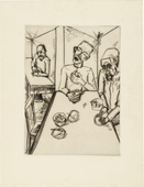 Erich Heckel. Madmen Eating (Irre beim Essen) (plate, loose leaf) from the periodical Das Kunstblatt, vol. 1, no. 2 (Feb 1917). 1917 (executed 1914)