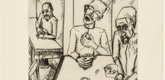 Erich Heckel. Madmen Eating (Irre beim Essen) (plate, loose leaf) from the periodical Das Kunstblatt, vol. 1, no. 2 (Feb 1917). 1917 (executed 1914)