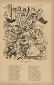 Erich Büttner. Southeastern Theatre of Battle in Berlin (Südöstlicher Kriegsschauplatz in Berlin) (headpiece, p. 233) from the periodical Kriegszeit. Künstlerflugblätter, vol. 1, no. 58 (Dec 1915). 1915