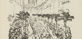 Karl Caspar. Untitled (March upon a City) (plate, [p. 61]) from the periodical  Zeit-Echo. Ein Kriegs-Tagebuch der Künstler, vol. 1, no. 5 (Dec 1914). 1914