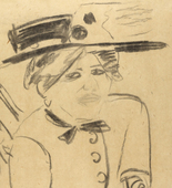 Ernst Ludwig Kirchner. Seated Woman with Hat (Sitzende mit Hut). (1908-09)