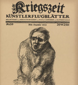 Otto Hettner. The Conquered (Der Besiegte) (in-text plate, p. 235) from the periodical Kriegszeit. Künstlerflugblätter, vol. 1, no. 59 (Dec 1915). 1915